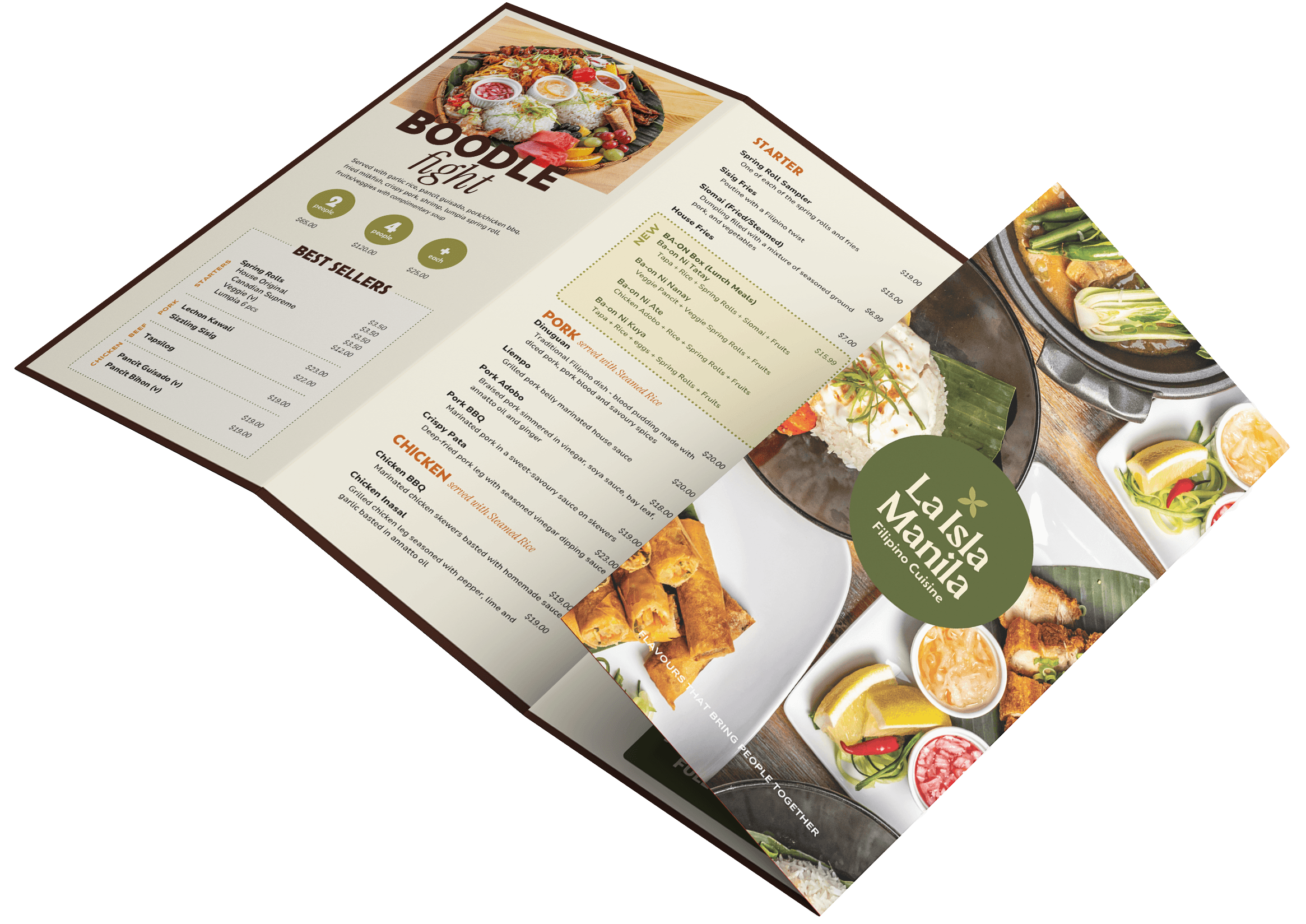 La Isla Manila Menu Design